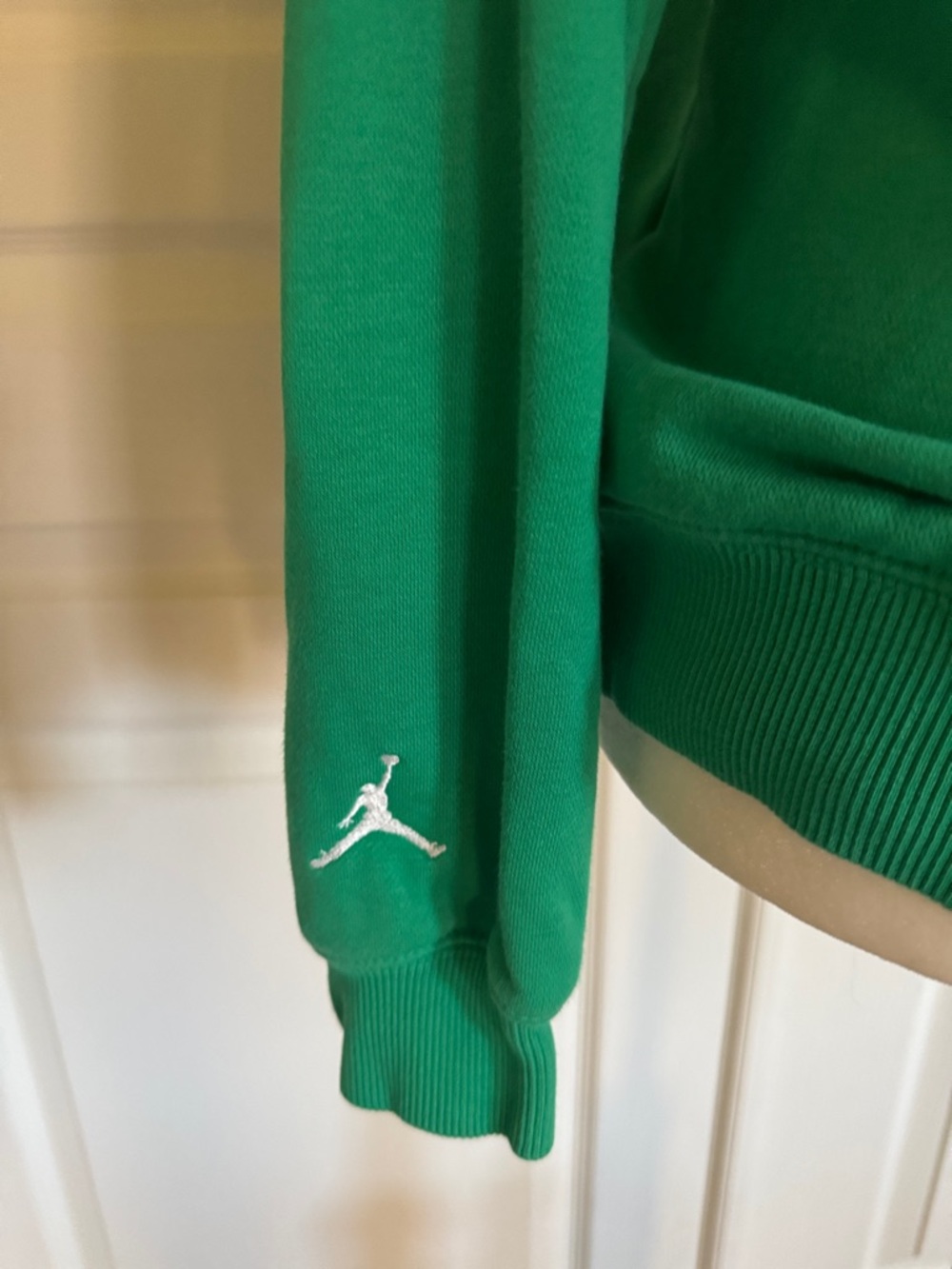 Jordan Green Hoodie with Pink Jumpman Accent - Picture 5 of 7